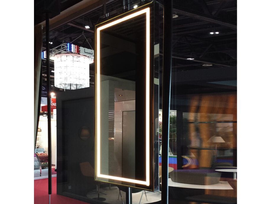 Прямоугольное потолочное зеркало с рамкой Spekkio Top LED ARCH-00152823