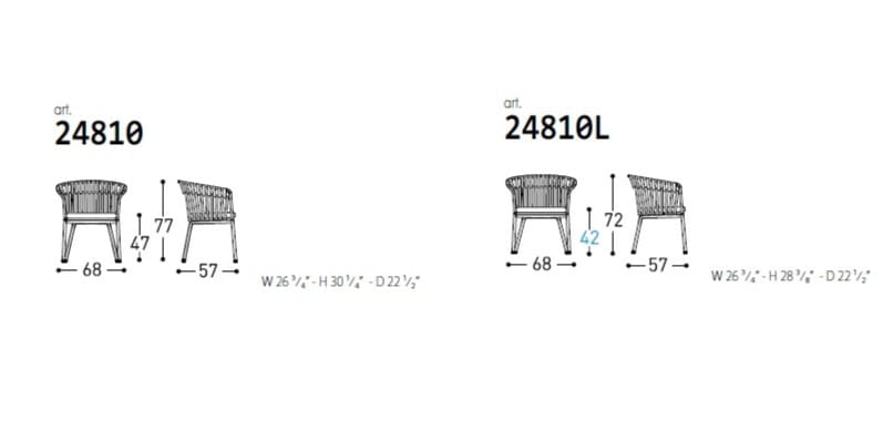 Алюминиевый стул с порошковым покрытием с подлокотниками Varaschin Emma Cross ARCH-00084415 - Вид №27