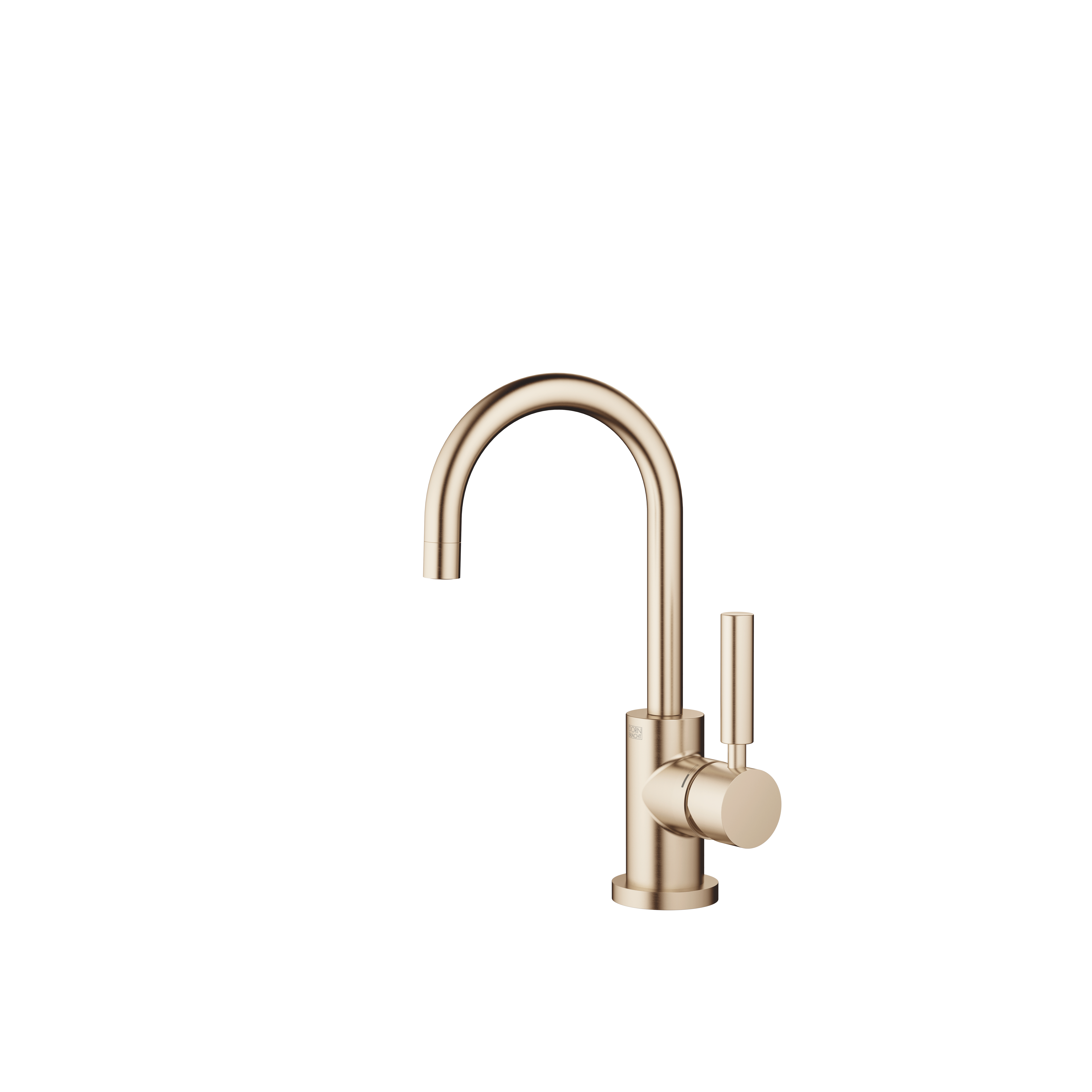 TARA Смеситель для раковины, однорычажный, с донным клапаном - Brushed Champagne (золото 22 карата) DornBracht 33500882-46