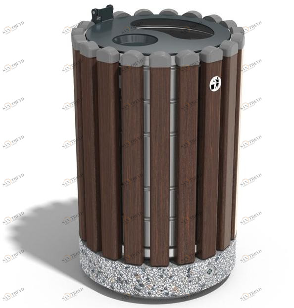 ENCHO ENCHEV - ETE Бетонный мусорный бак с крышкой для улицы  43 