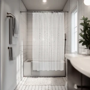 Штора для ванной Lemer Cabras 180x180 см PEVA цвет белый