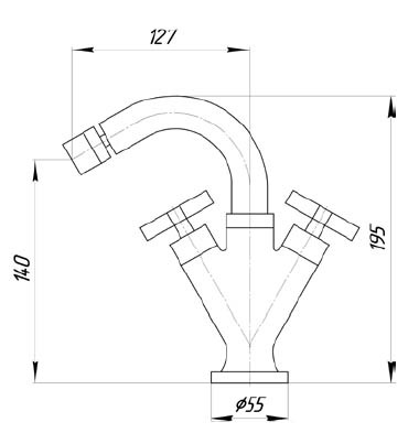 Cмеситель MIGLIORE Naxos ML.NAX-7644 для биде ML.NAX-7644.CR - Вид №1