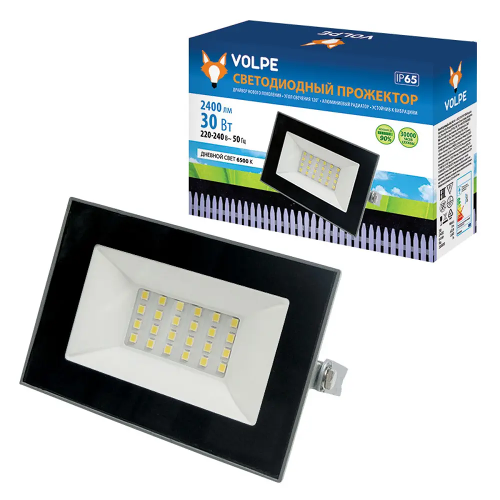 Прожектор светодиодный уличный SMD Volpe Q515 30 Вт 6500 К IP65 STLM-2128325 - Вид №2