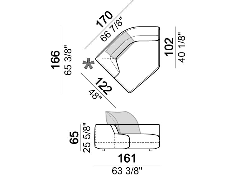 3-местный тканевый секционный диван Arketipo Starman ARCH-00099910 - Вид №24