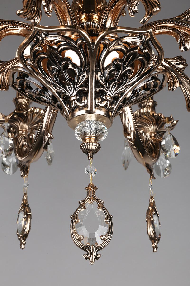Подвесная люстра Omnilux Senis OML-74703-08 OMNILUX ДИЗАЙНЕРСКИЕ, SENIS GOLD 187198 Золотой  - Вид №1