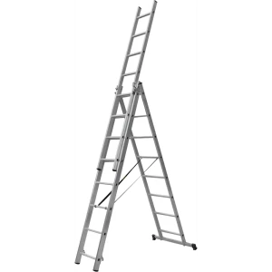 Складная алюминиевая лестница DILWIS с регулируемой высотой до 6.12 м 89395381