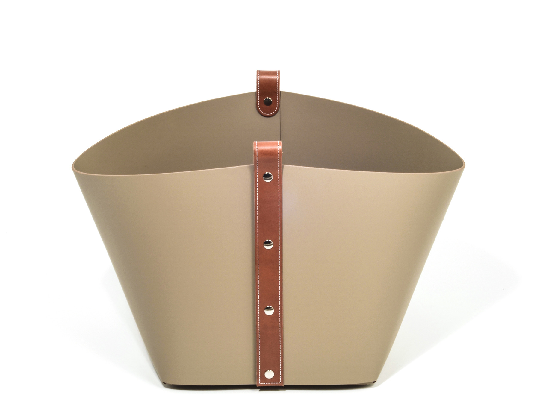 Корзина Ovo - 40X44XH39см / Черный / регенерированная кожа_белый