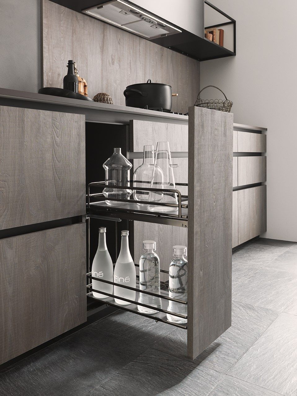 Кухня без ручек с полуостровом Floritelli Cucine ARCH-00124825 - Вид №15