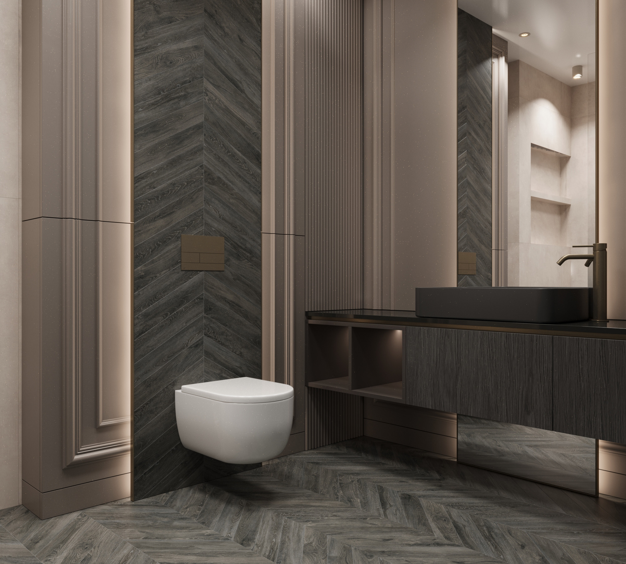 Керамогранит BURMESE DARK GREY 8х45 Creanza CH-RT03