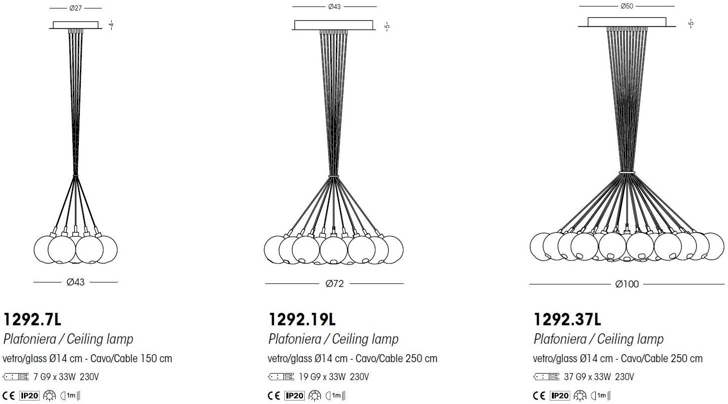 Cangini & Tucci Подвесной светильник из металлизированного боросиликатного стекла Eclisse sun-id-1388763 - Вид №4