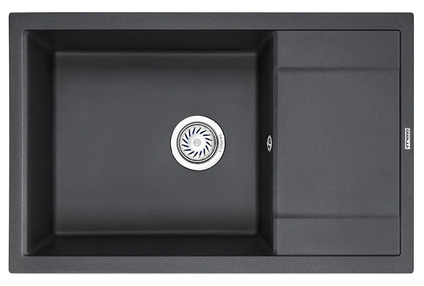 7805, ЧЁРНЫЙ, кухонная мойка, кварц