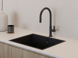 Однорычажный смеситель для кухни с выдвижным ручным душем