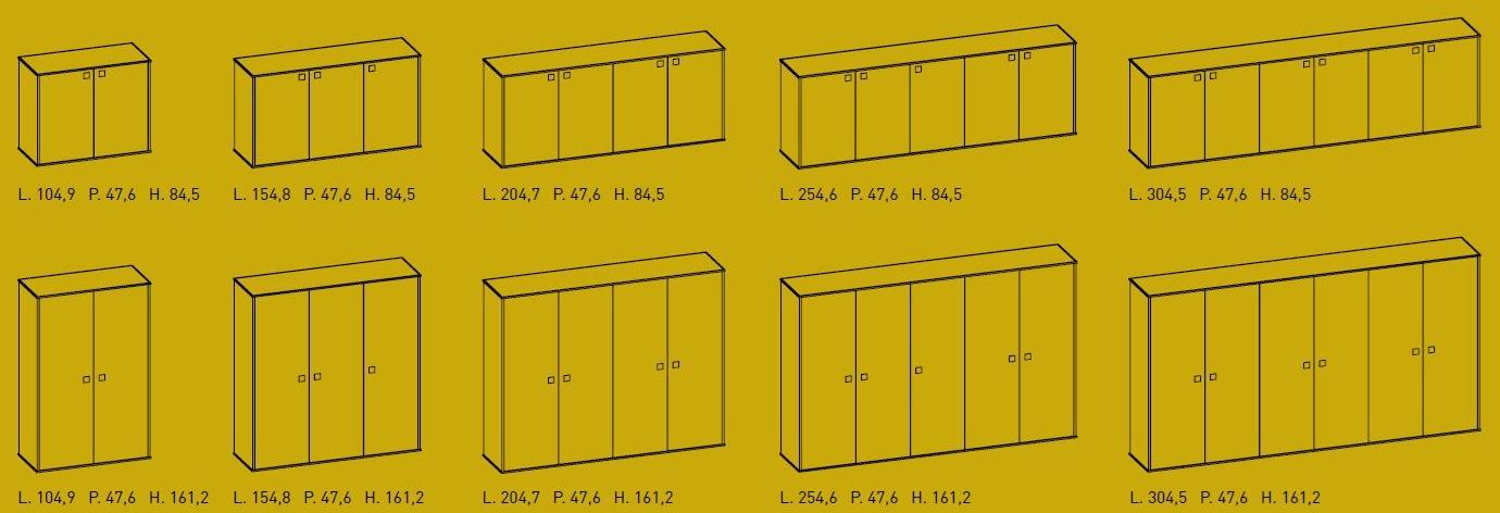 IFT Высокий офисный шкаф из черного дерева 45/90 sun-id-1398065 - Вид №3