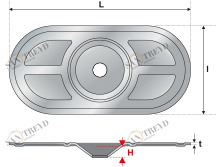 Дюбель UBL 01 82 410 UBL Tecfi 82 х 40 х 1 х 3,2  10,5 