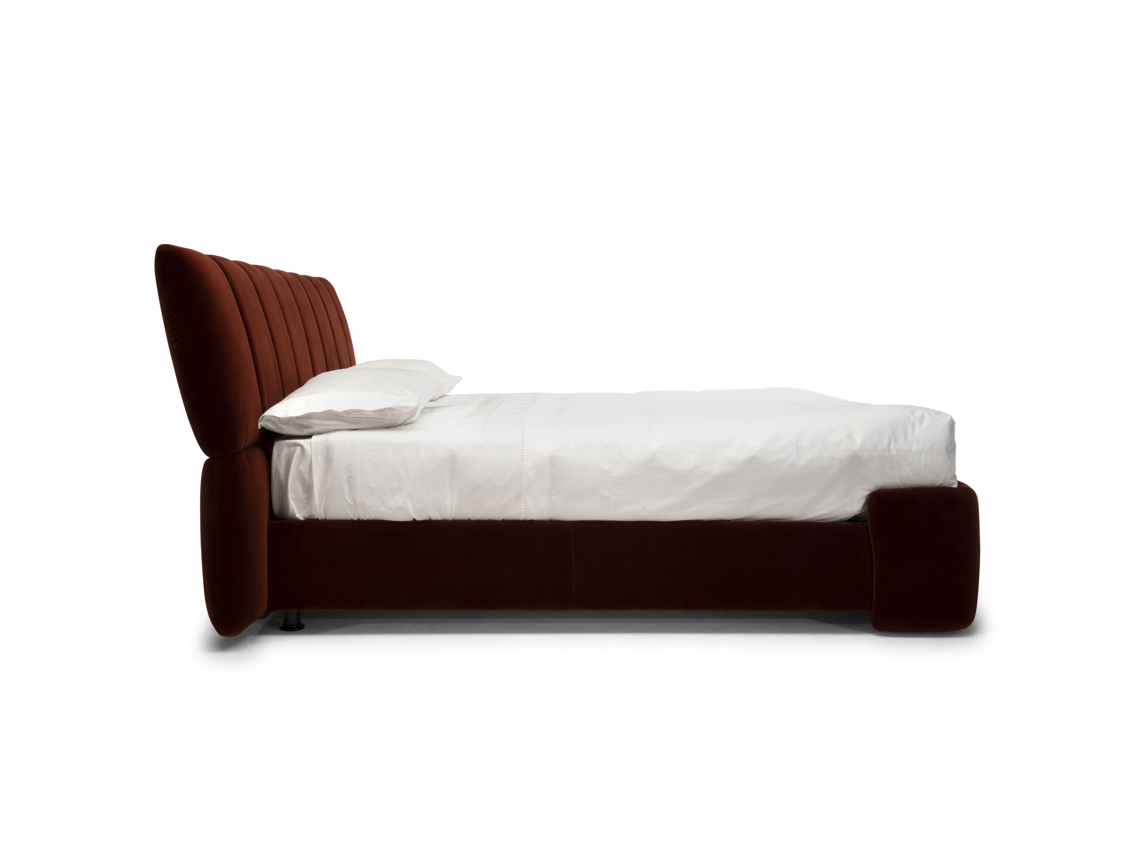 Бархатная кровать для хранения с мягким изголовьем Natuzzi Italia Solar ARCH-00017301 - Вид №1