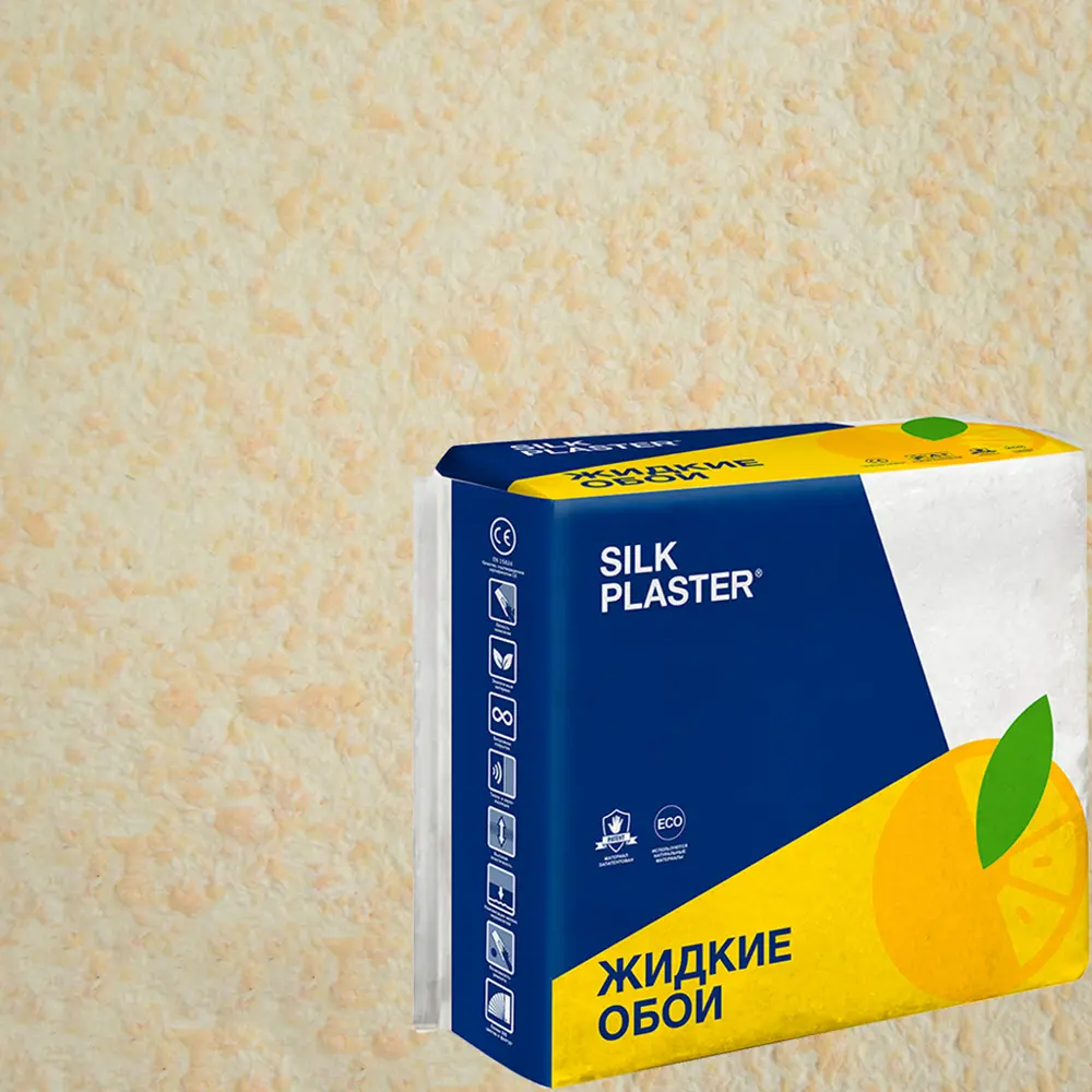 Жидкие обои Silk Plaster Absolute А203 0.7 кг цвет светло-персиковый STLM-2113434