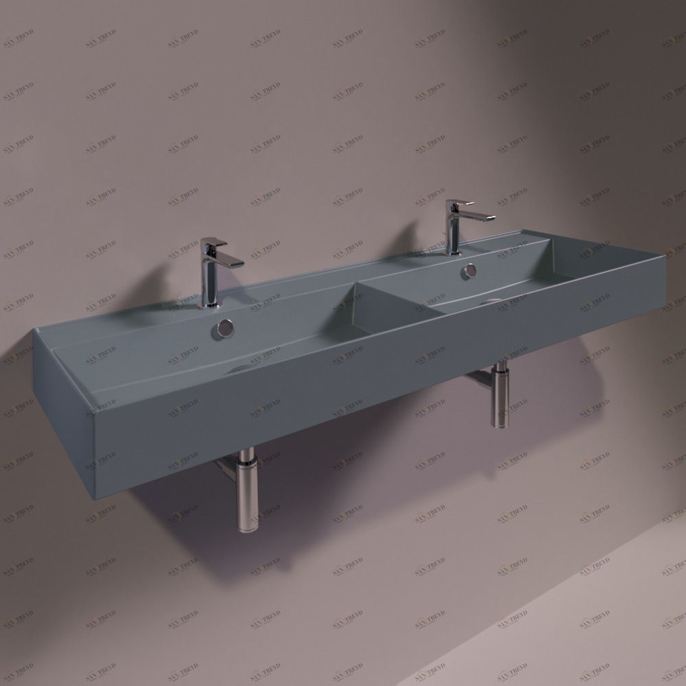 AG141DCEMENTOMATT Подвесная раковина настенная прямоугольная Simas Agile серая