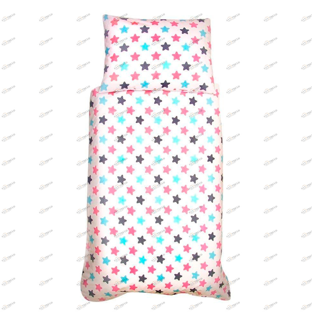Детское постельное белье "Звезды" графит, лаванда, бирюза БЕЛЬМАРКО  327373 Розовый Santreyd 