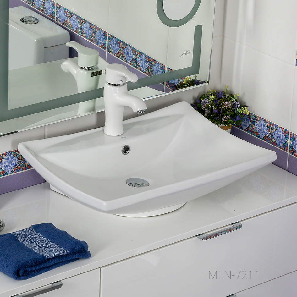 Накладная раковина melana mln-7211 7211-805 - Вид №3