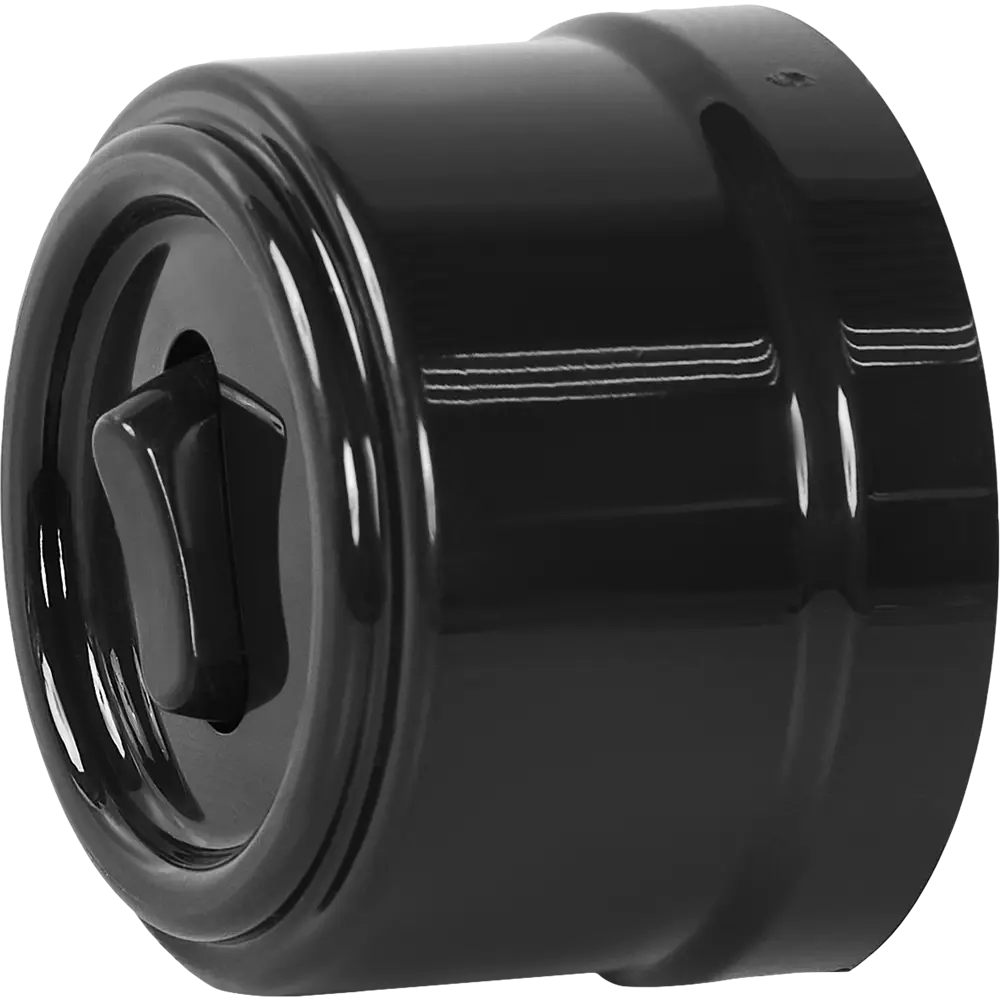 Выключатель Electraline проходной одноклавишный в глянцевом коричневом исполнении 84229195 Лофт STLM-0047230 - Вид №5