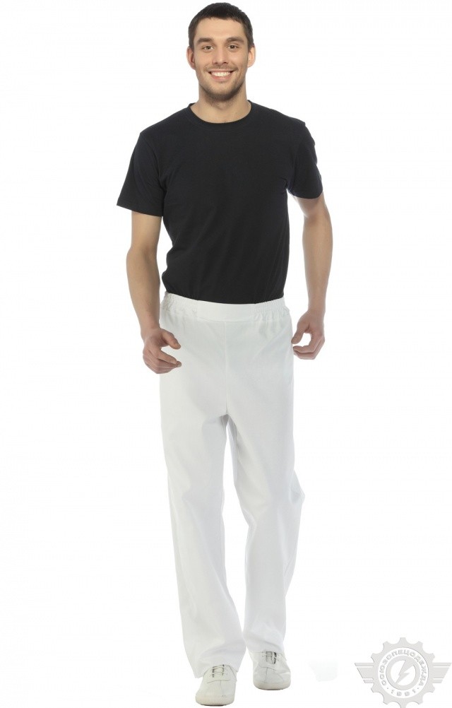 66061 Брюки "Снежок" белые  Медицинская одежда  размер 50 Спецодежда  - Вид №2