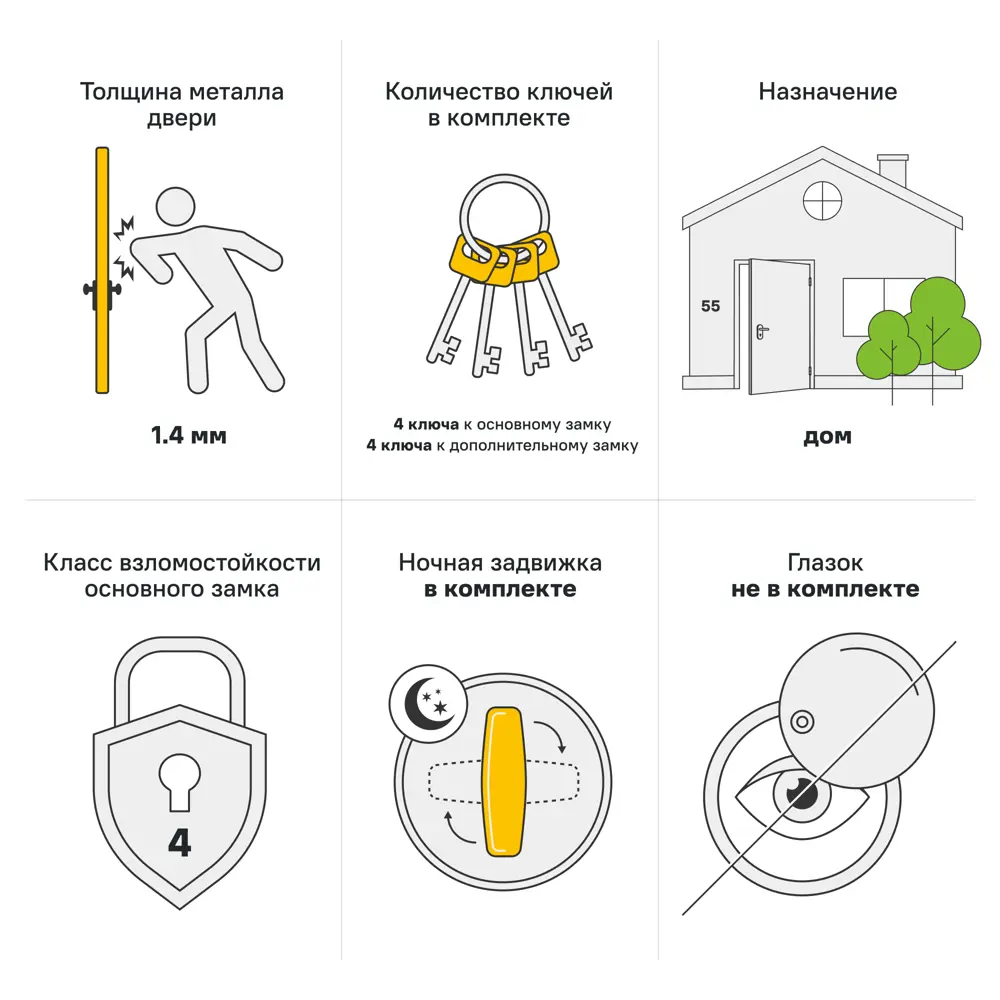 Дверь входная металлическая Штиль 88x205 см левая белый 89379558 STLM-2030998 TOREX  - Вид №3