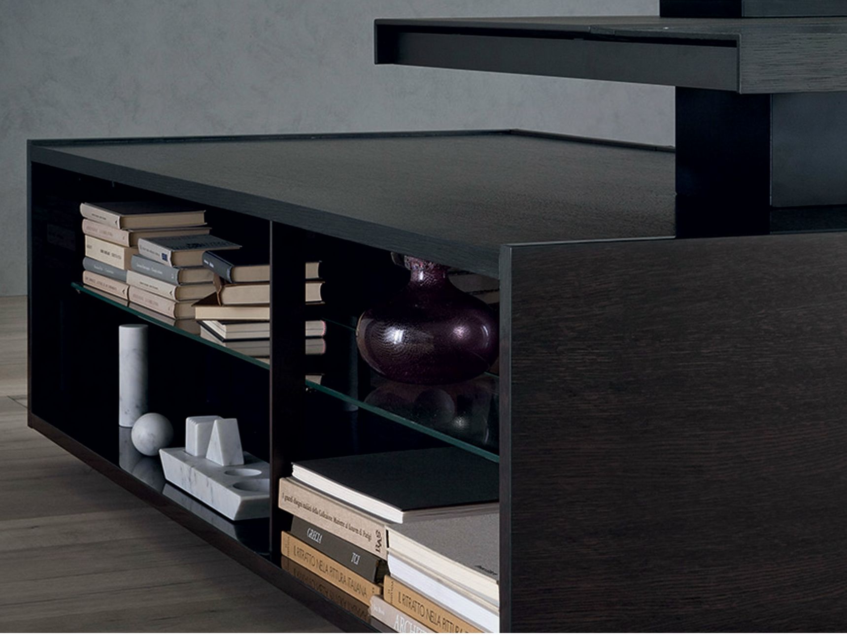 Деревянный низкий офисный шкаф Poltrona Frau офис-системы управления ARCH-00102161 - Вид №3