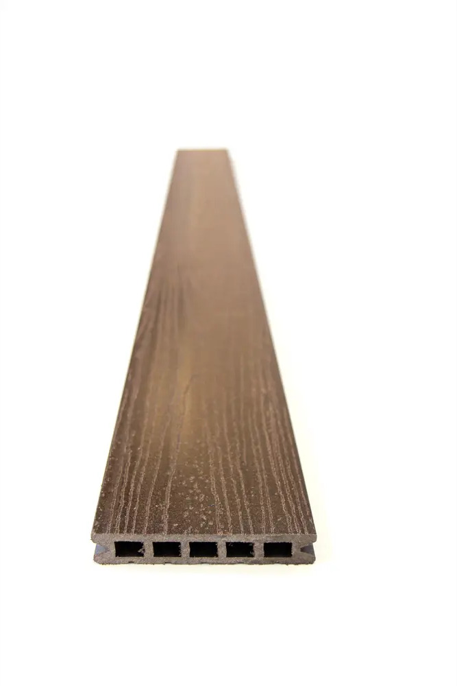 91354097 Террасная доска ДПК Multideck цвет венге 1500x150x27мм двусторонний вельвет/структура дерева 0.45м² 2шт STLM-1013547