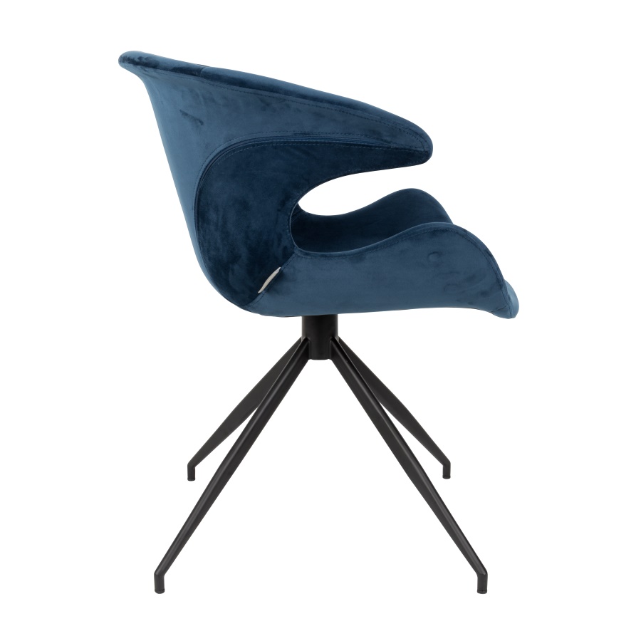 Кресло Mia синее под бархат Zuiver 1200151 - Вид №7
