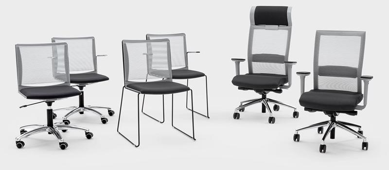 Viganò Офисный стул с регулируемой высотой из ткани с подлокотниками Winner sun-id-1448311 - Вид №4