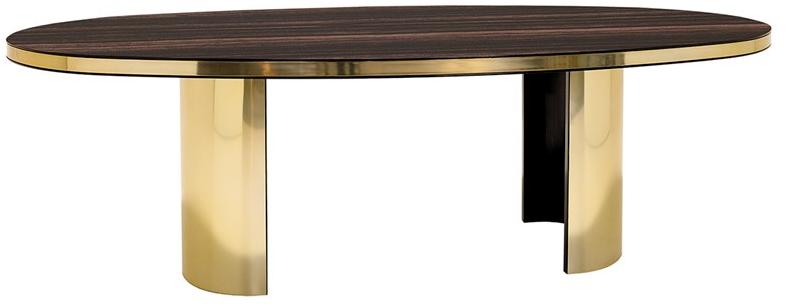 ANA ROQUE INTERIORS Овальный стол с металлическим основанием и деревянной столешницей Luxury sun-id-1370169 - Вид №1