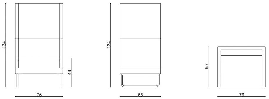 Ferrante Санное кресло из ткани с высокой спинкой Silence sun-id-1395048 - Вид №3