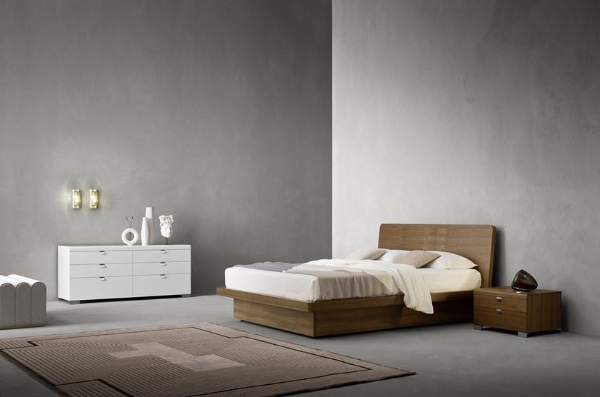 ZANETTE Прямоугольная прикроватная тумбочка из орехового лака с ящиками sun-id-1361774 - Вид №3