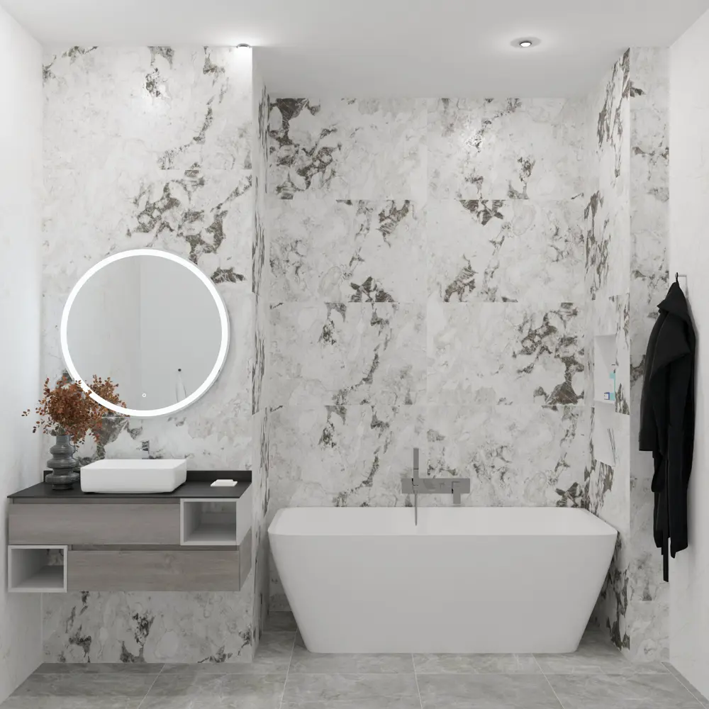 Глазурованный керамогранит Аксима Мейдстоун 60x120 см 1.44 м² матовый цвет светло-серый 89458110 STLM-2160815 AXIMA MAIDSTONE - Вид №5