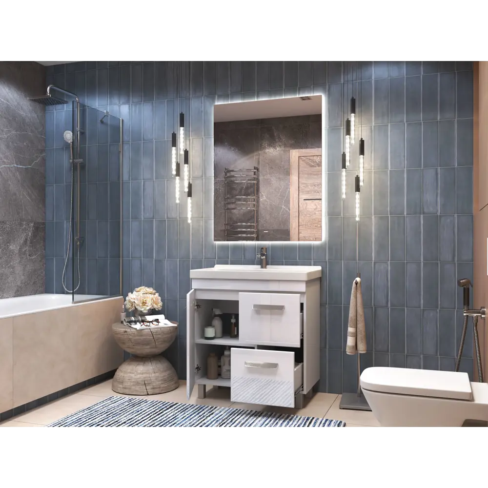 Тумба VIGO Milo для ванной с раковиной накладного типа 80×80 см 85322136 STLM-0061359 - Вид №11