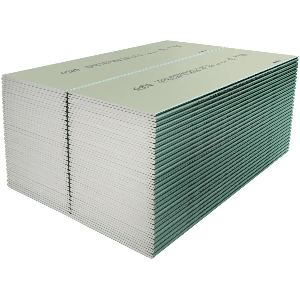 Влагостойкий гипсокартон Knauf для перегородок и потолков 1500x600 мм 16804290 STLM-1018920 - Вид №2