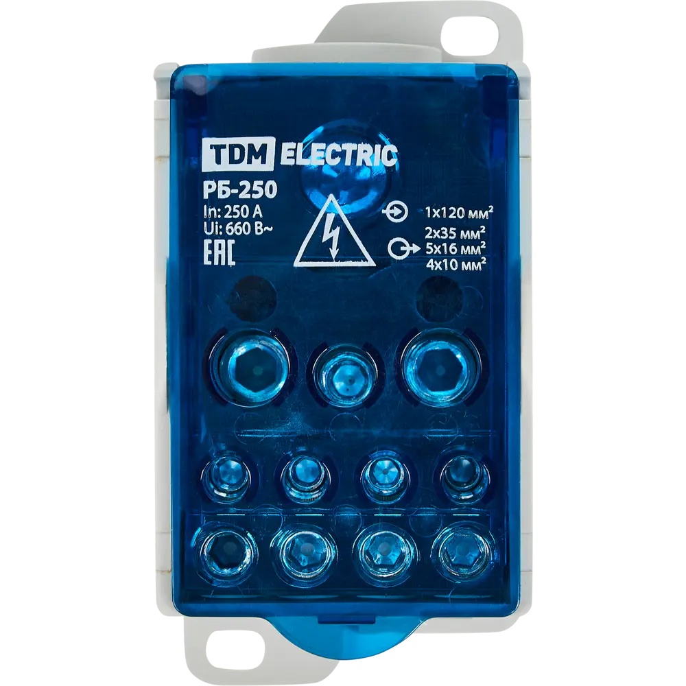 Распределительный блок TDM Electric РБ-250 для электрощитов 84399591 STLM-0049359 - Вид №1