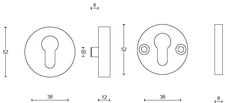 Formani Розетка круглая из нержавеющей стали One Pbveil / kt - Вид №2