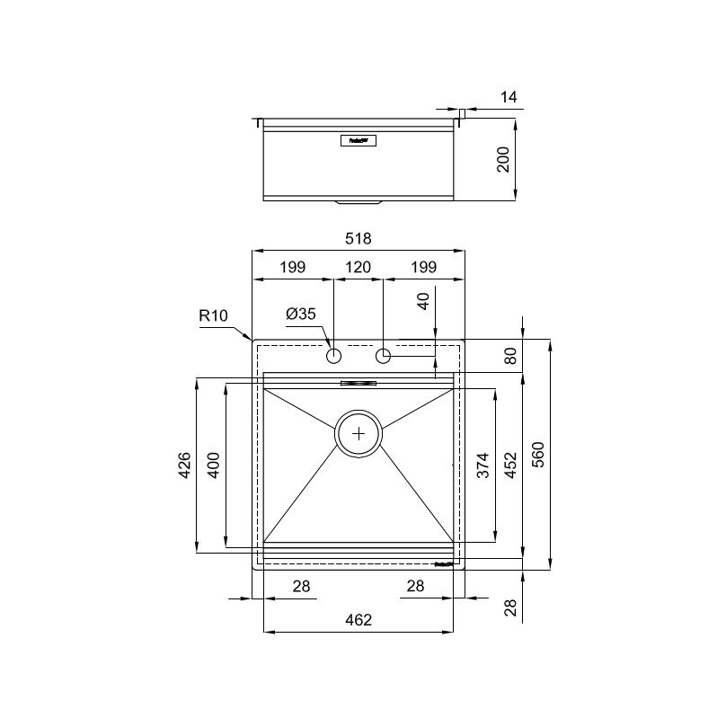 1011050 Раковина Foster Milano 1011 050 Fosterspa  - Вид №1