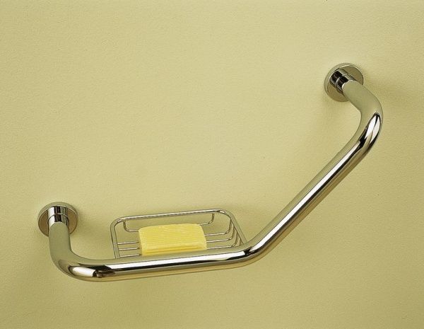 H206/CR Sanibano, поручень гнутый + решетка прямоугольная, цвет хром 