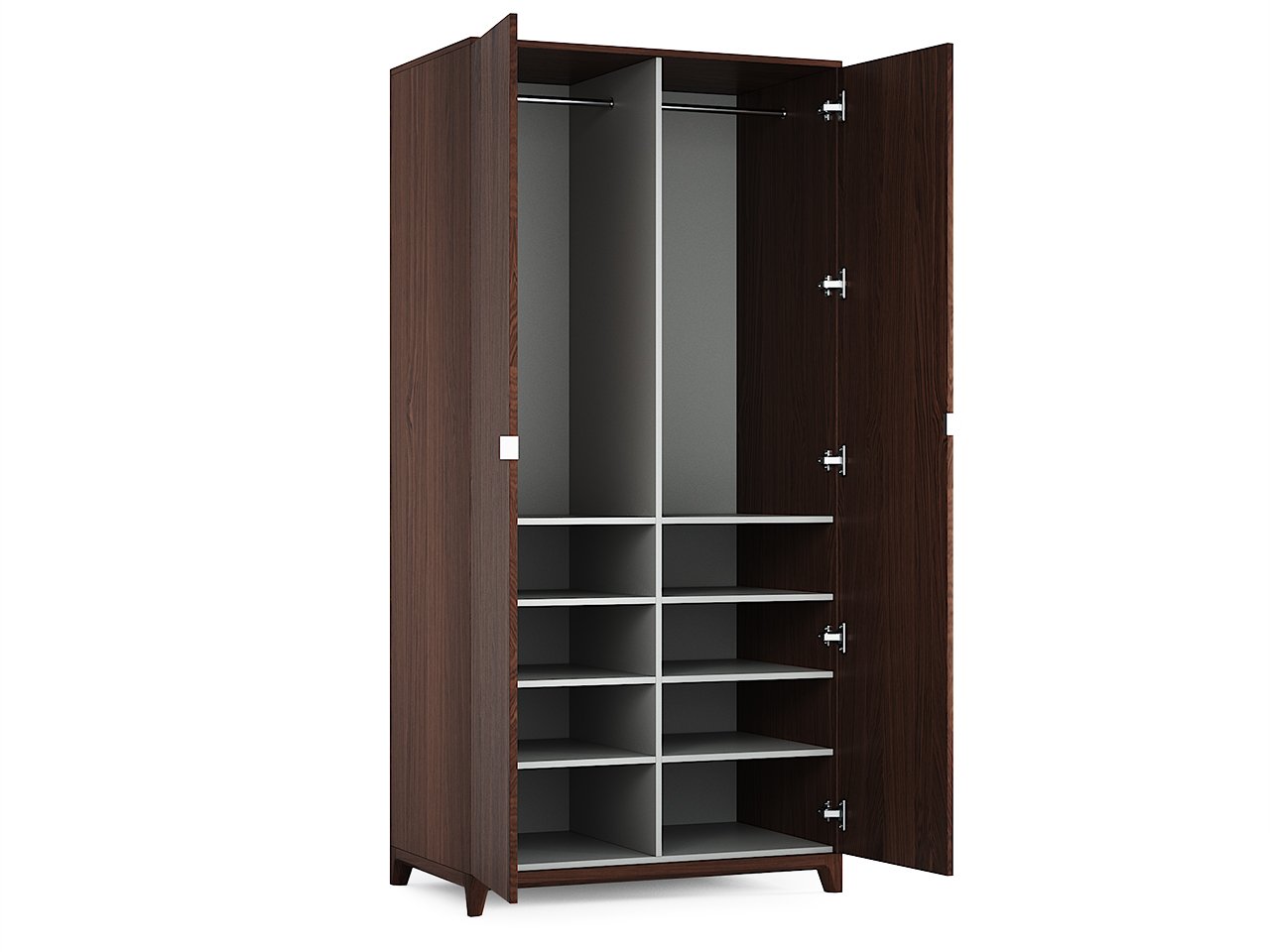 Шкаф распашной двухдверный дуб тобакко Case №3 THE IDEA  210417 Коричневый  - Вид №1