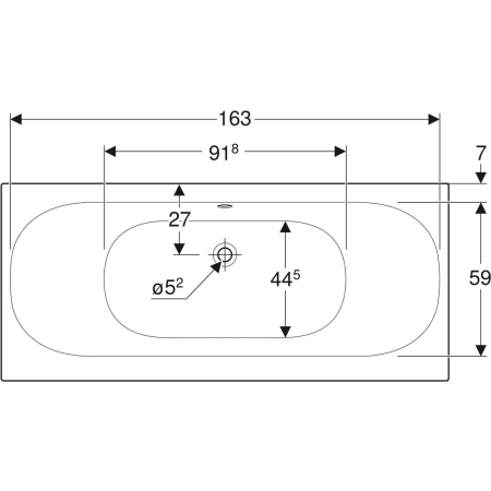 554.008.01.1 Прямоугольная ванна Geberit Soana, с узкими краями, Duo Geberit  - Вид №12