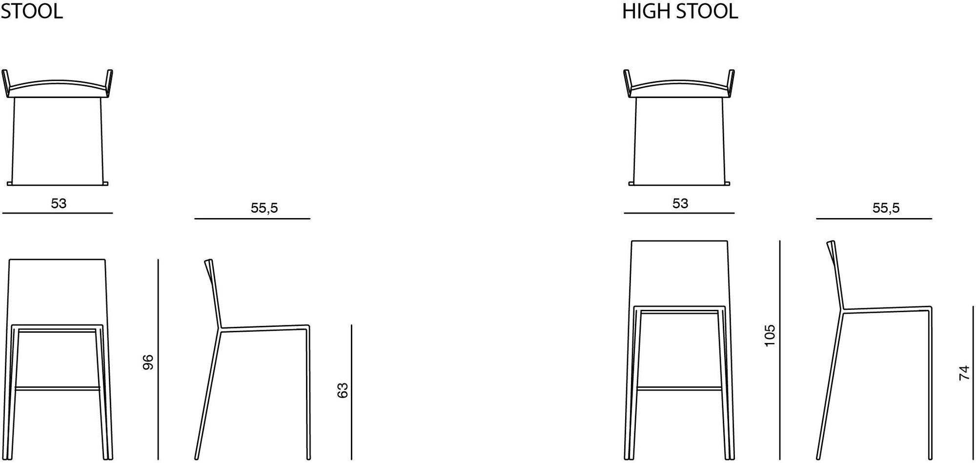 MissoniHome Высокий табурет из ткани sun-id-1438589 - Вид №4