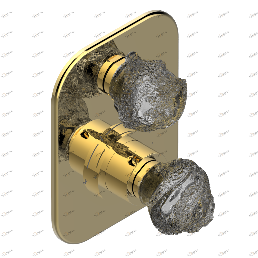 U5G-5300BE Ручки регулировки для термостата THG с вентилем арт.5300AE Thg-paris Moon Dragon Покрытие PVD золотистый цвет U5G 5300BE CAT.F