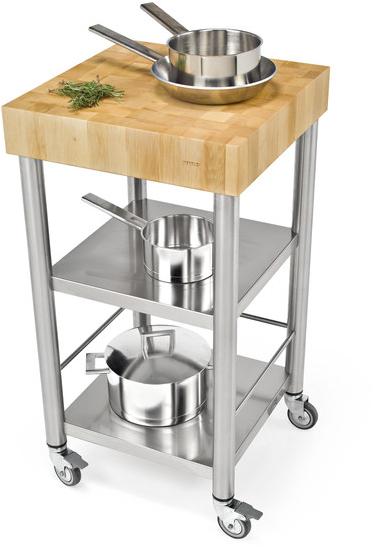 JOKODOMUS Кухонная тележка из нержавеющей стали и дерева Auxilium sun-id-1471747 - Вид №2