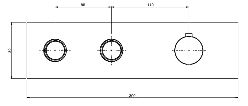 Термостатический смеситель для душа с 3 отверстиями Rubinetterie Frattini отдельная эстетика ARCH-00032885 - Вид №11