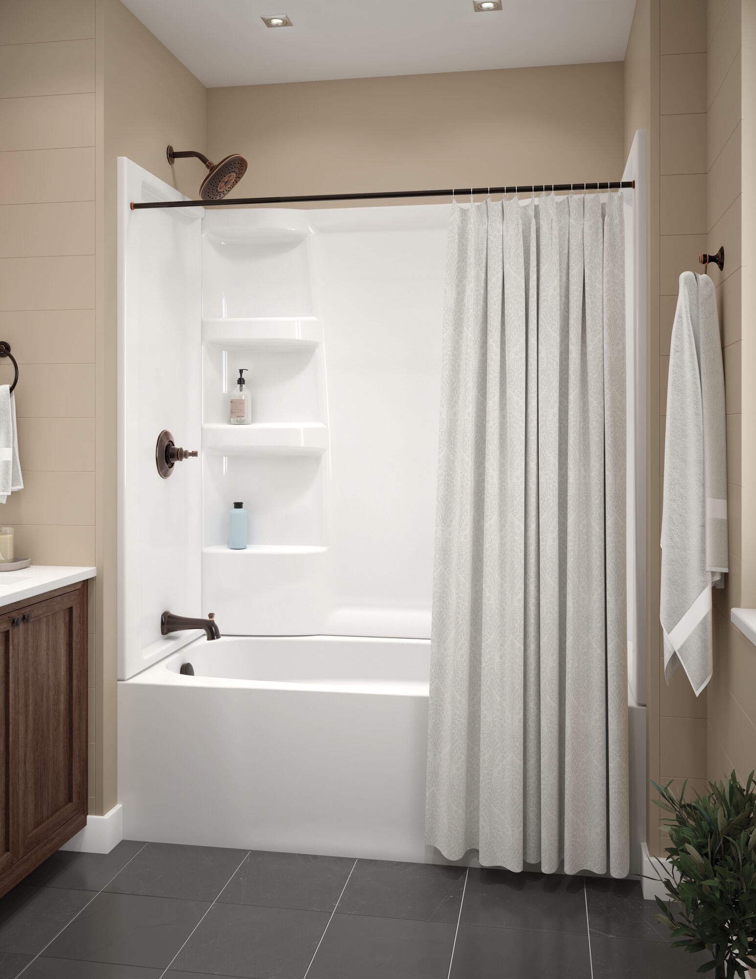 ProCrylic 60 дюймов x 30 дюймов Окружение ванны Delta Faucet B66513-6030-WH - Вид №6