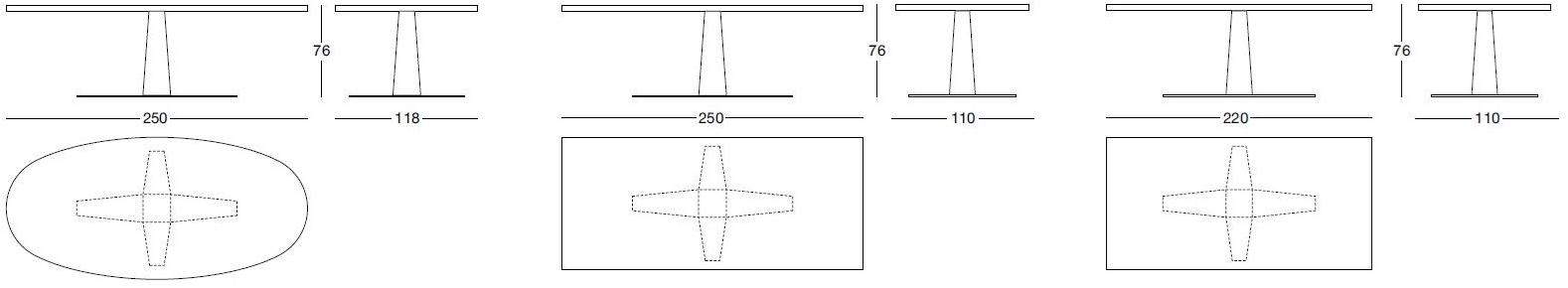 Longhi Овальный обеденный стол из мрамора Loveluxe T 100 - Вид №2