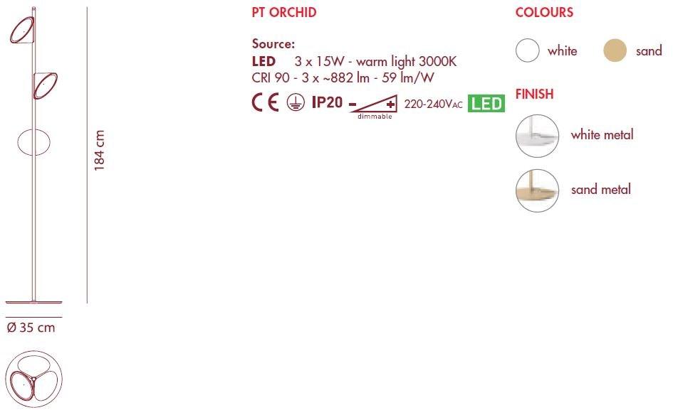 AXOLIGHT Светодиодный торшер из алюминия Orchid sun-id-1445226 - Вид №6