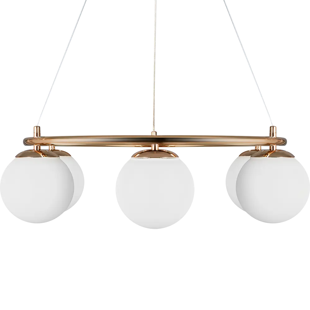 Подвесная люстра SCHAFFNER Circo с 6 матовыми шарами золотого цвета 89374505 STLM-0931913 - Вид №3